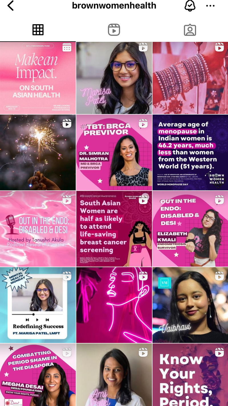 brownwomenhealth Instagram managed by Fill Your Cup