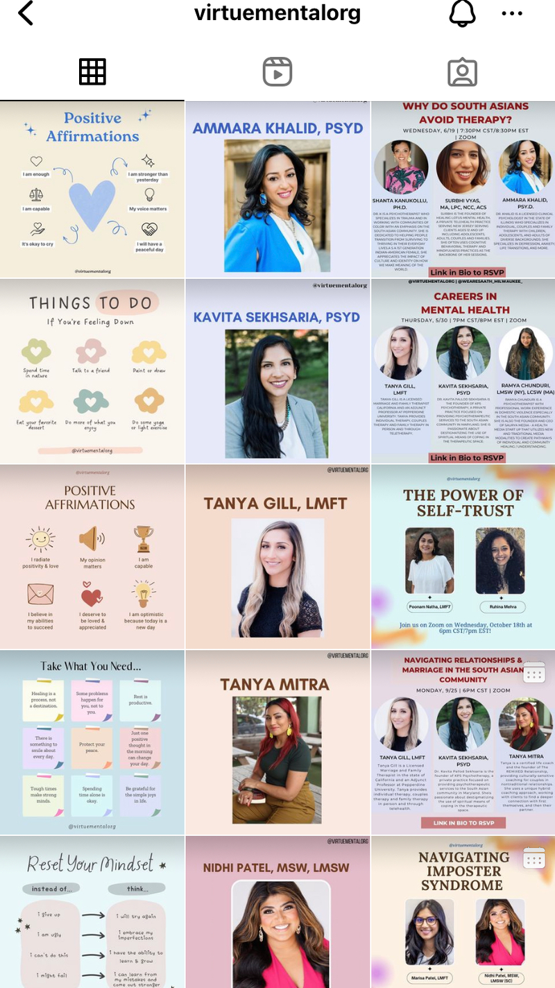 virtuementalorg Instagram managed by Fill Your Cup